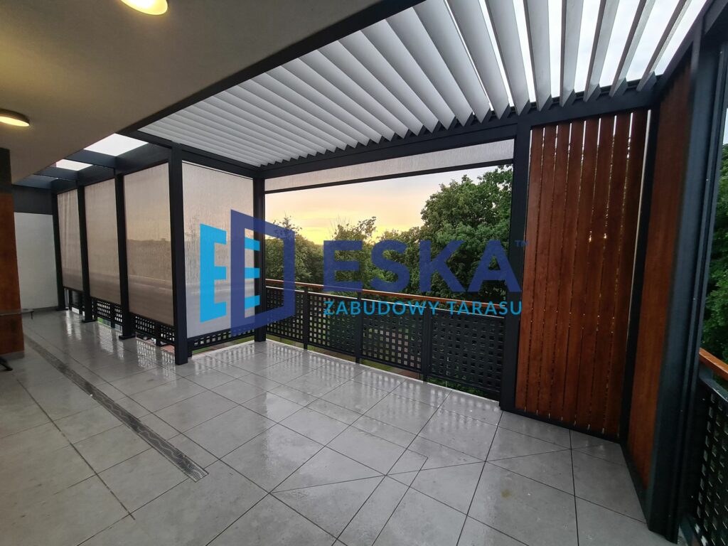 alminiowa zabudowa tarasu
