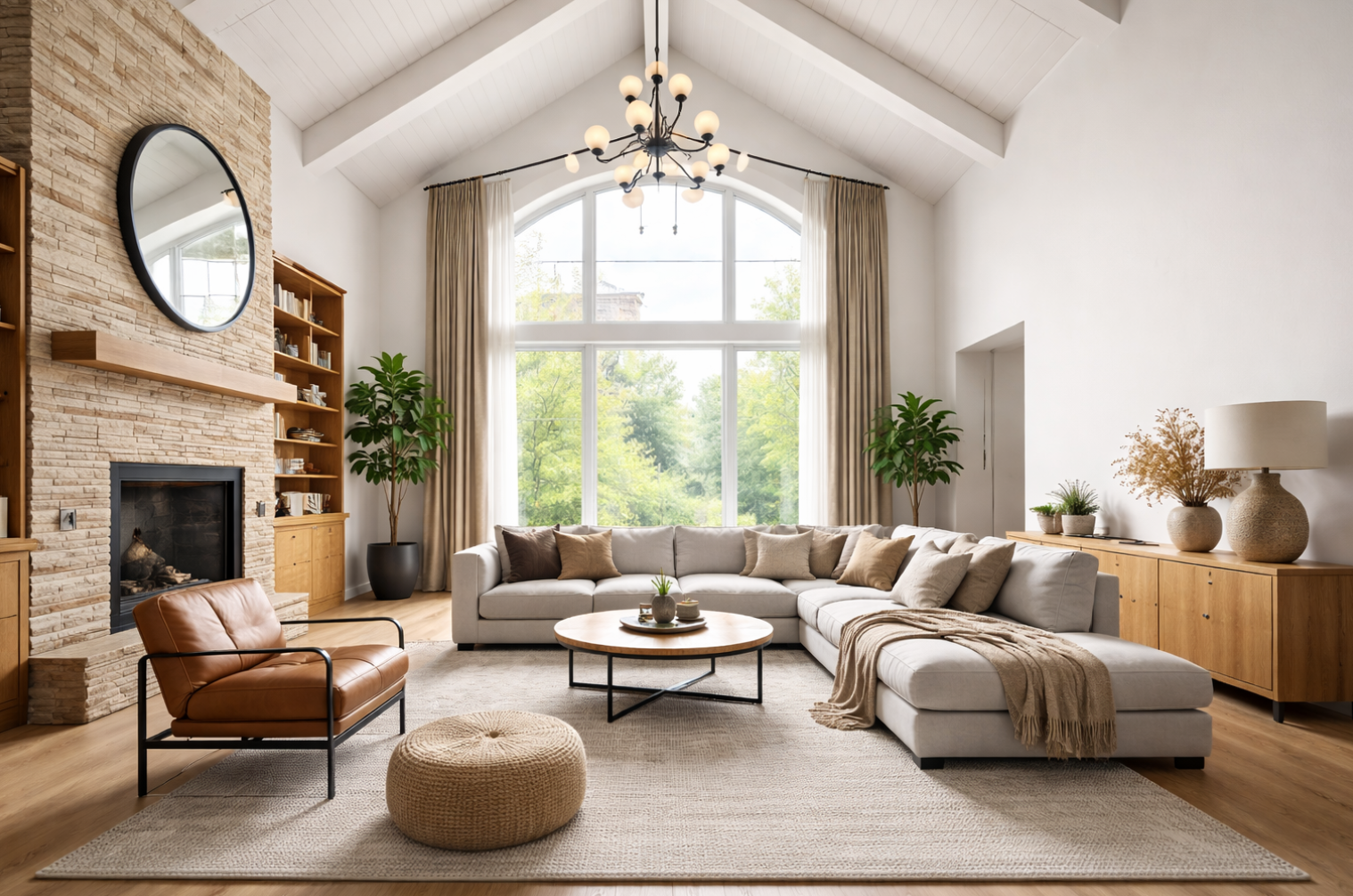 Pokój z wysokim sufitem