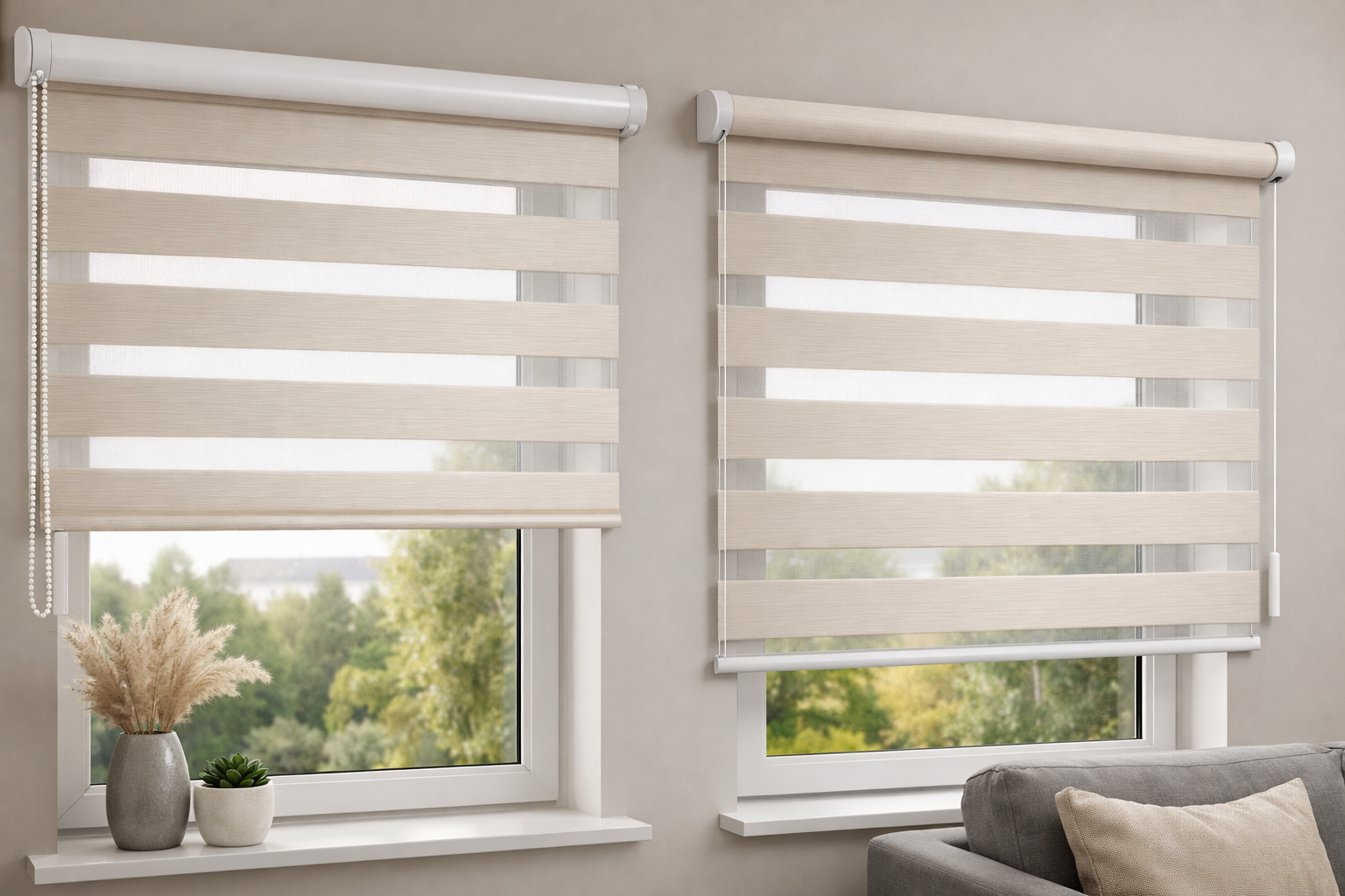 Rolety dzień-noc z napędem łańcuszkowym i sprężynowym – różnice w użytkowaniu, które czuć na co dzień