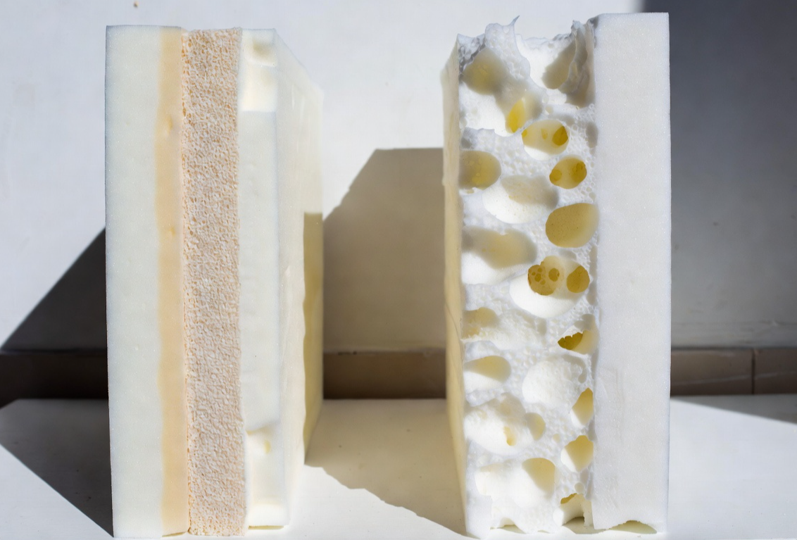 Pianka T35 (po lewej) vs Pianka HR35 (po prawej) - wizualizacja