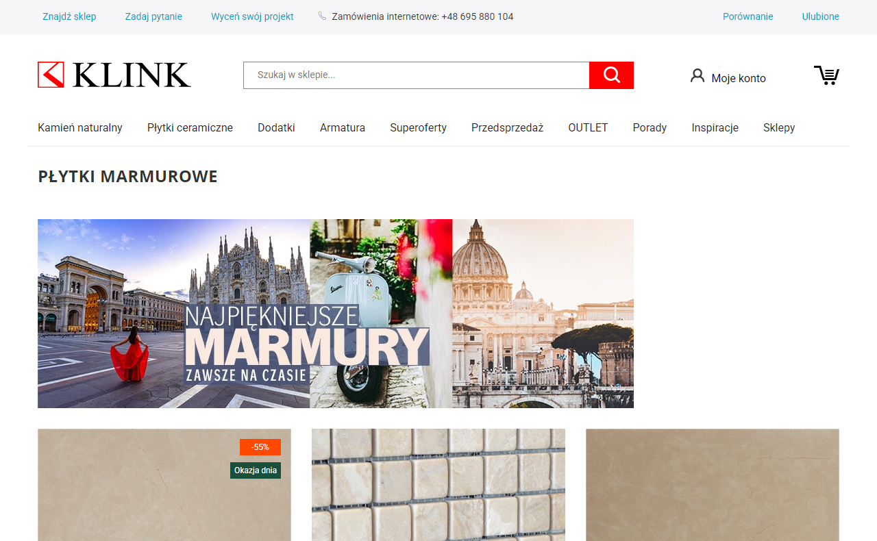 Płytki marmurowe - Klink
